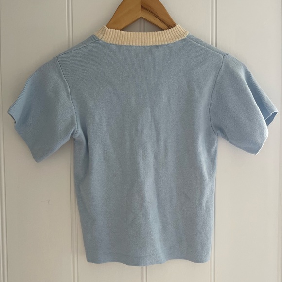 Millk Baby Blue/Cream Knit Tee Top Boy Toddler Baby Size 4 - Picture 3 of 3